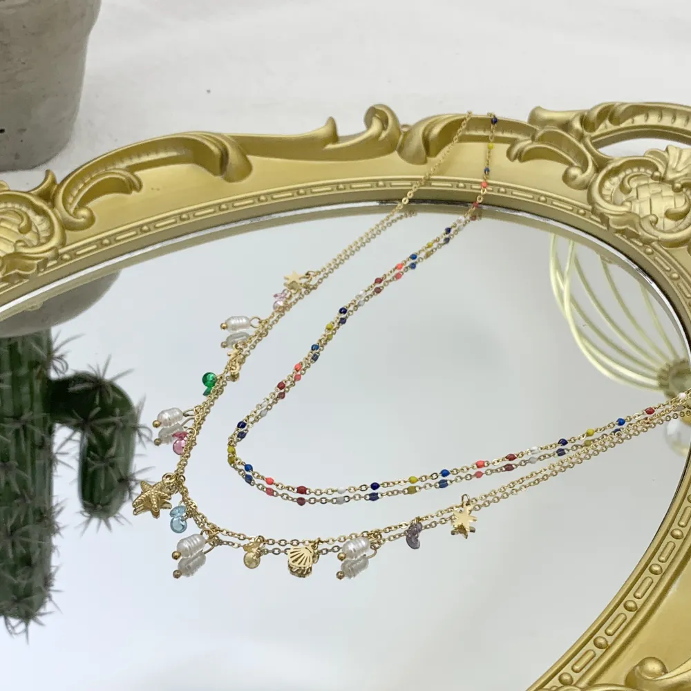 Stella Marina Estivo-Collana Corta in Acciaio - CAC-103-AA1738N