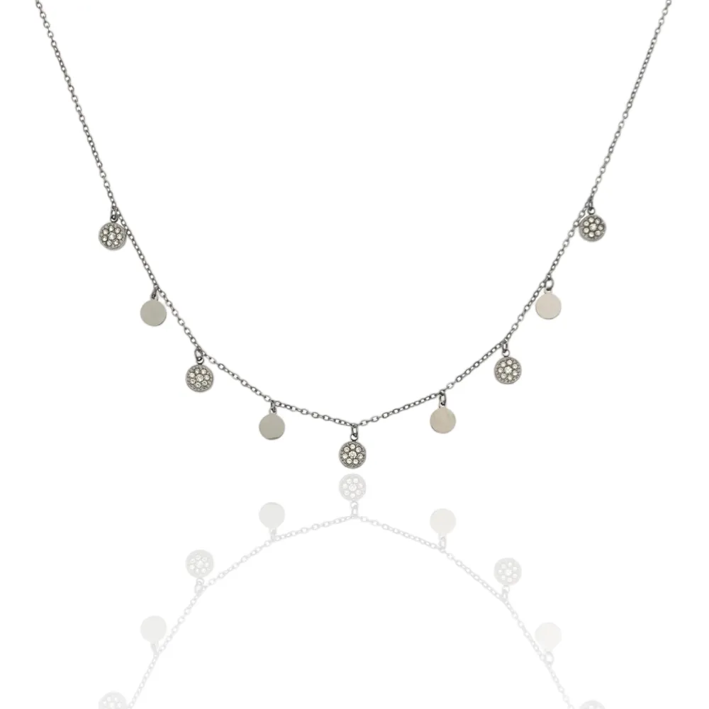 Tondo-Collana Corta in Acciaio - CAC-103-AA2343N