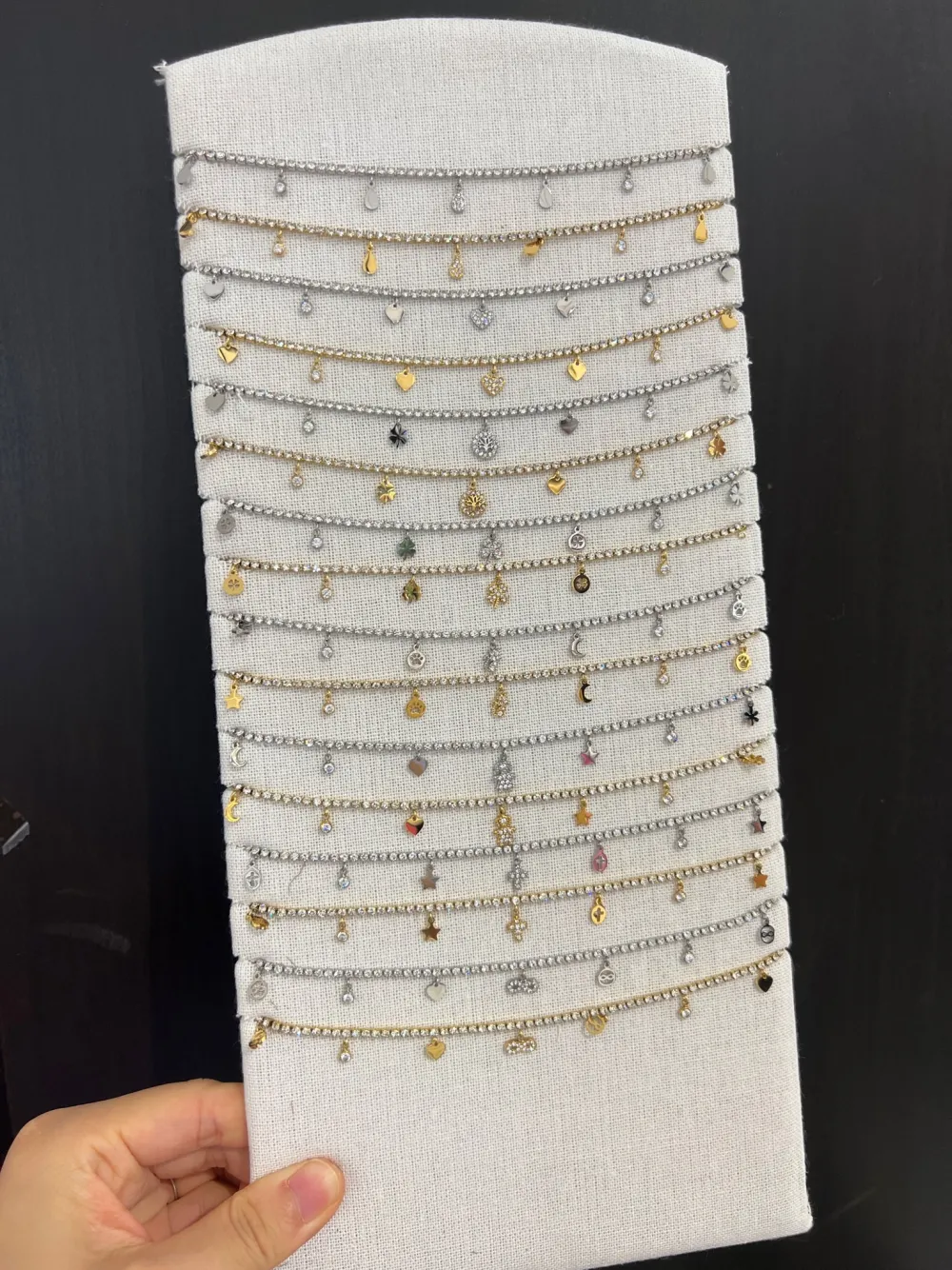 Tennis con Goccia-Collana Corta in Acciaio - CAC-103-AA2526N Goccia