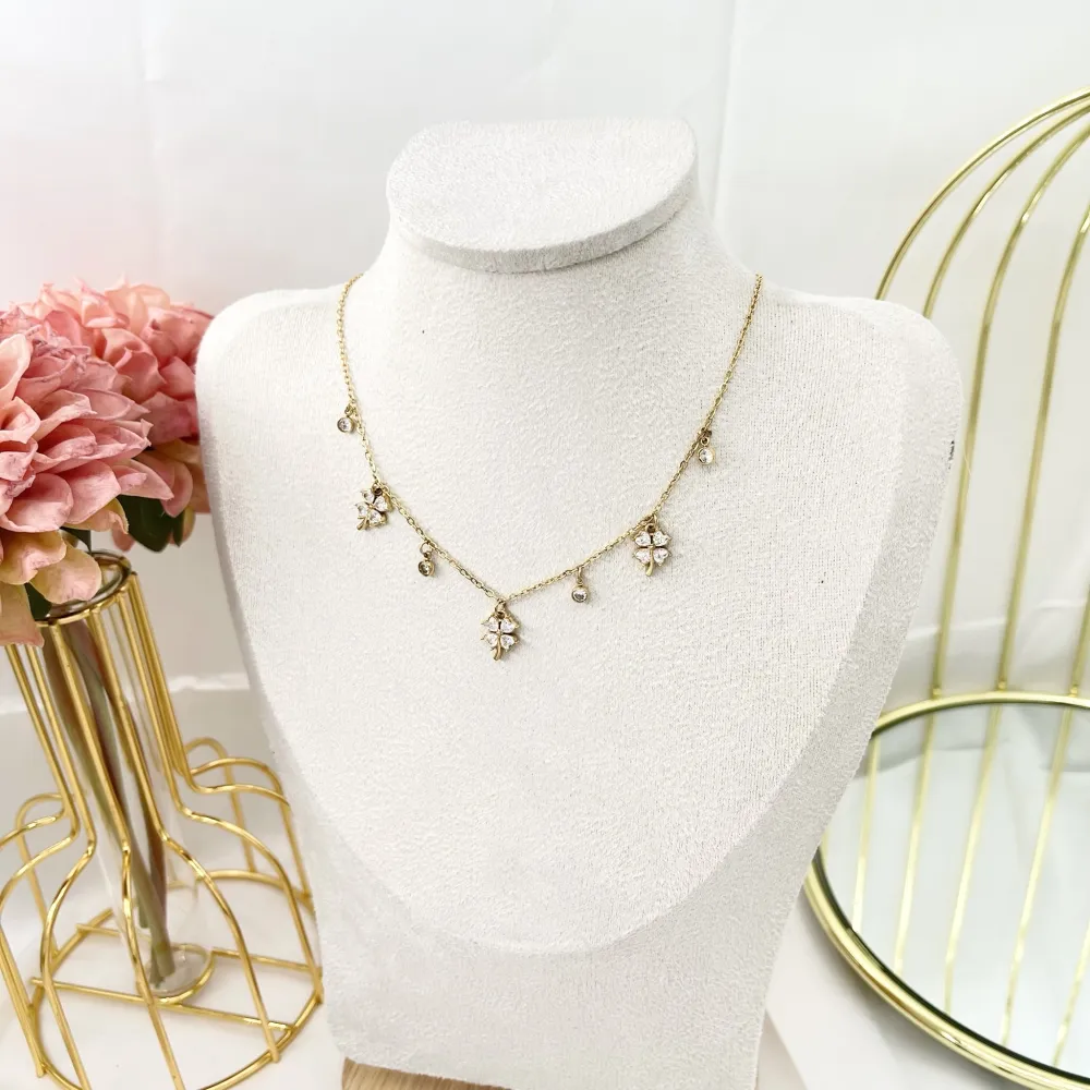 Quadrifoglio-Collana Corta in Acciaio - CAC-103-AA2768N