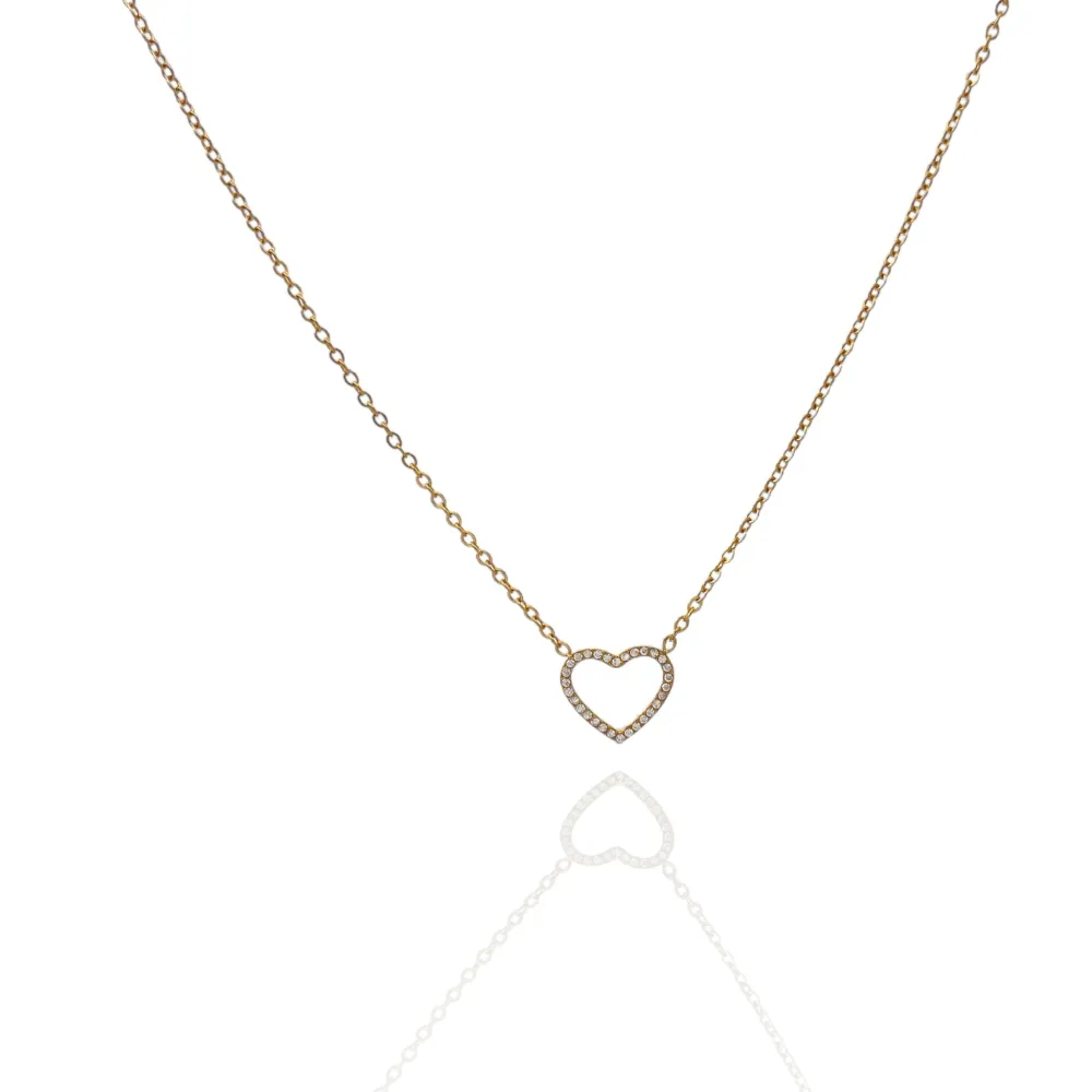 Cuore-Collana Corta in Acciaio - CAC-103-AA2820N