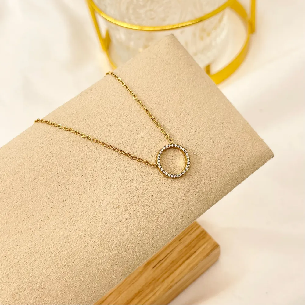 Cerchio-Collana Corta in Acciaio - CAC-103-AA2832N