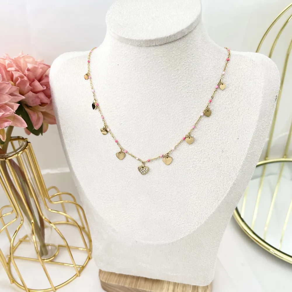 Cuore-Collana Corta in Acciaio - CAC-103-AA3441N