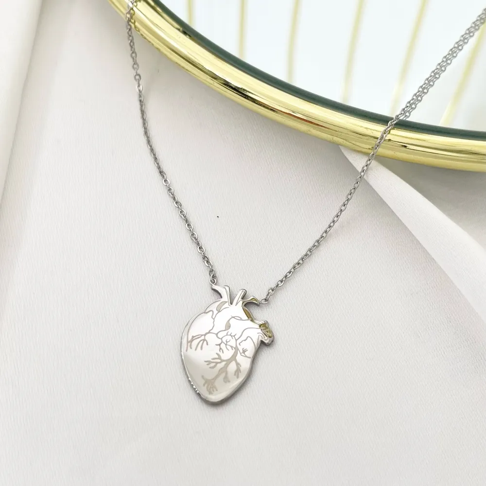 Cuore-Collana Girocollo in Acciaio - CAC-103-AA3808N