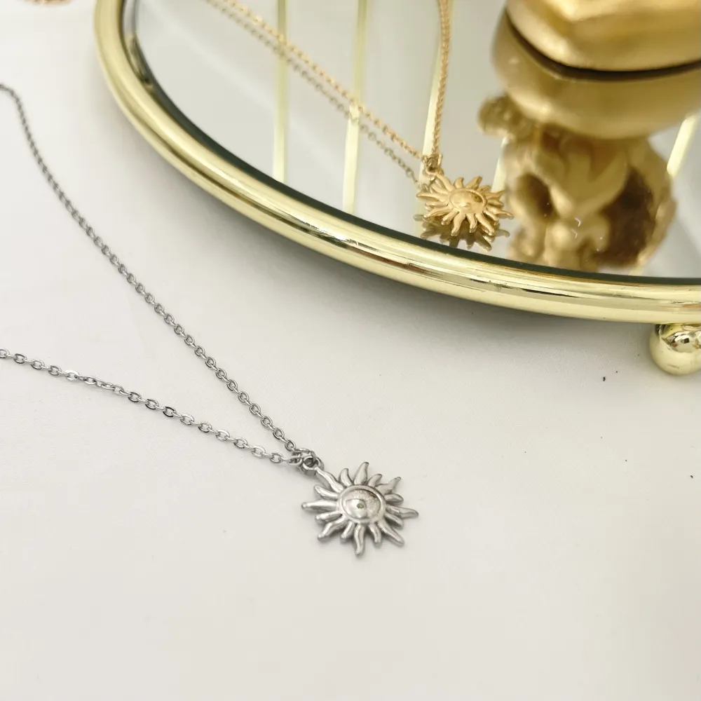 Sole-Collana Corta in Acciaio - CAC-103-AA3979N