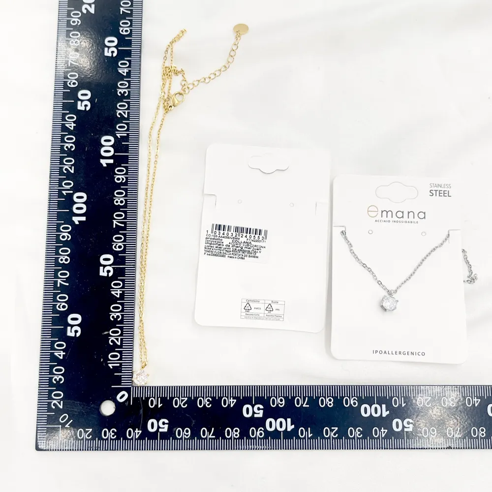 Punto Luce 6 Griffe 6mm-Collan Corta in Acciaio - CAC-103-AA4055N 6mm 6Griffe