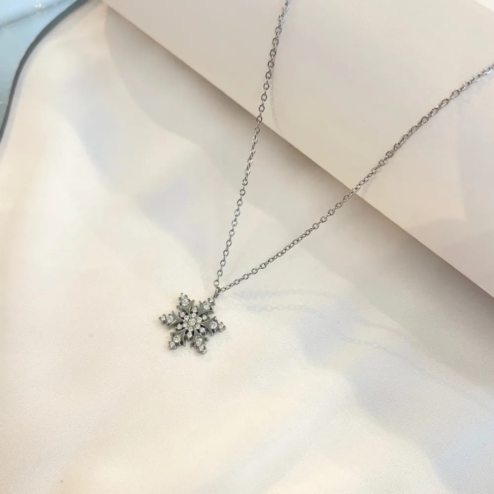 Fiocco di Neve-Collana Girocollo in Acciaio - CAC-103-AA5020N