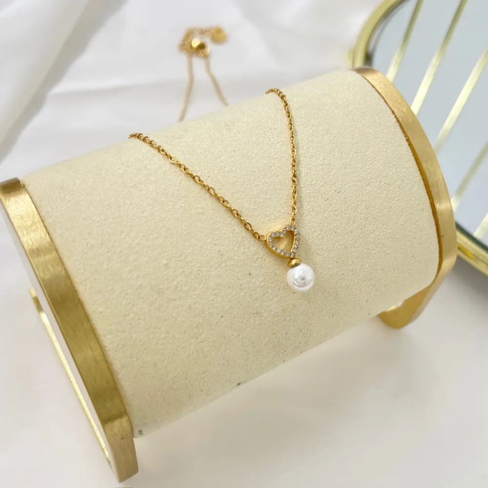 Rombo con Perla-Collana Girocollo in Acciaio - CAC-103-AA5052N