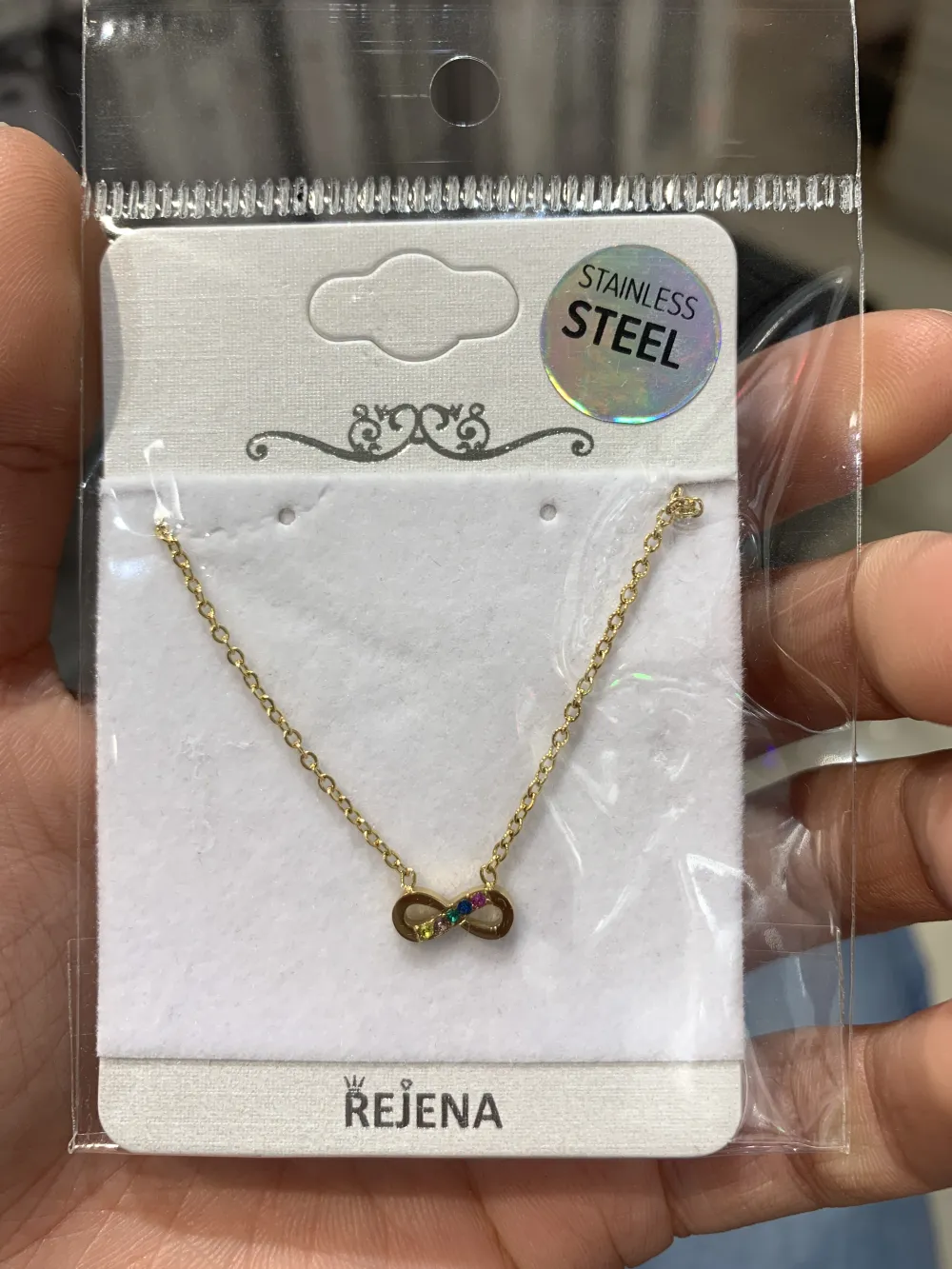 Infinito con Zirconia-Collana Corta in Acciaio - CAC-103-AA575N