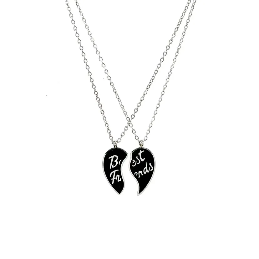 Doppia Collana Amicizia Best Friend -Collana Corta in Acciaio - CAC-103-AA599N