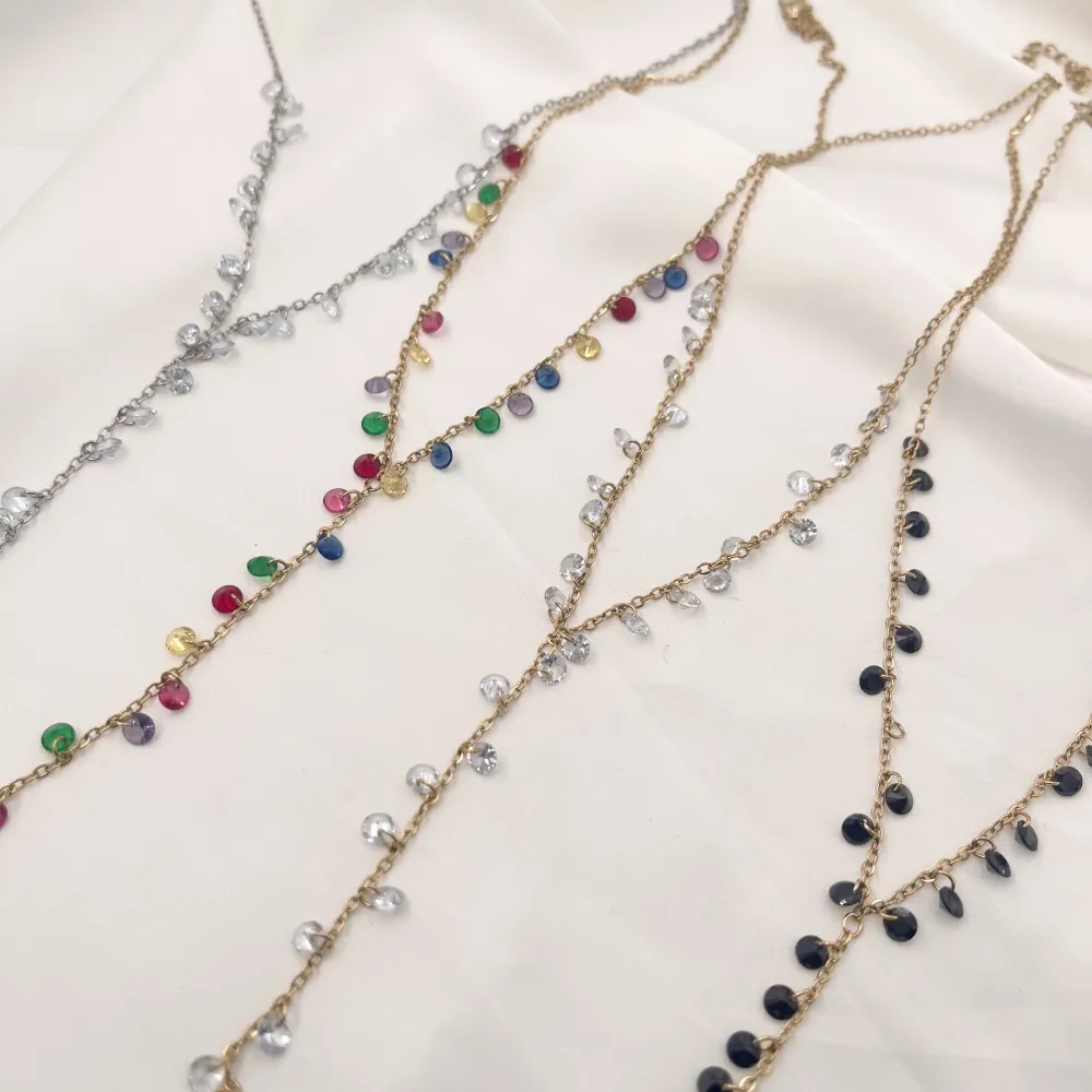 Zirconia Pendente Y-Collana Corta in Acciaio - CAC-103-AA82N