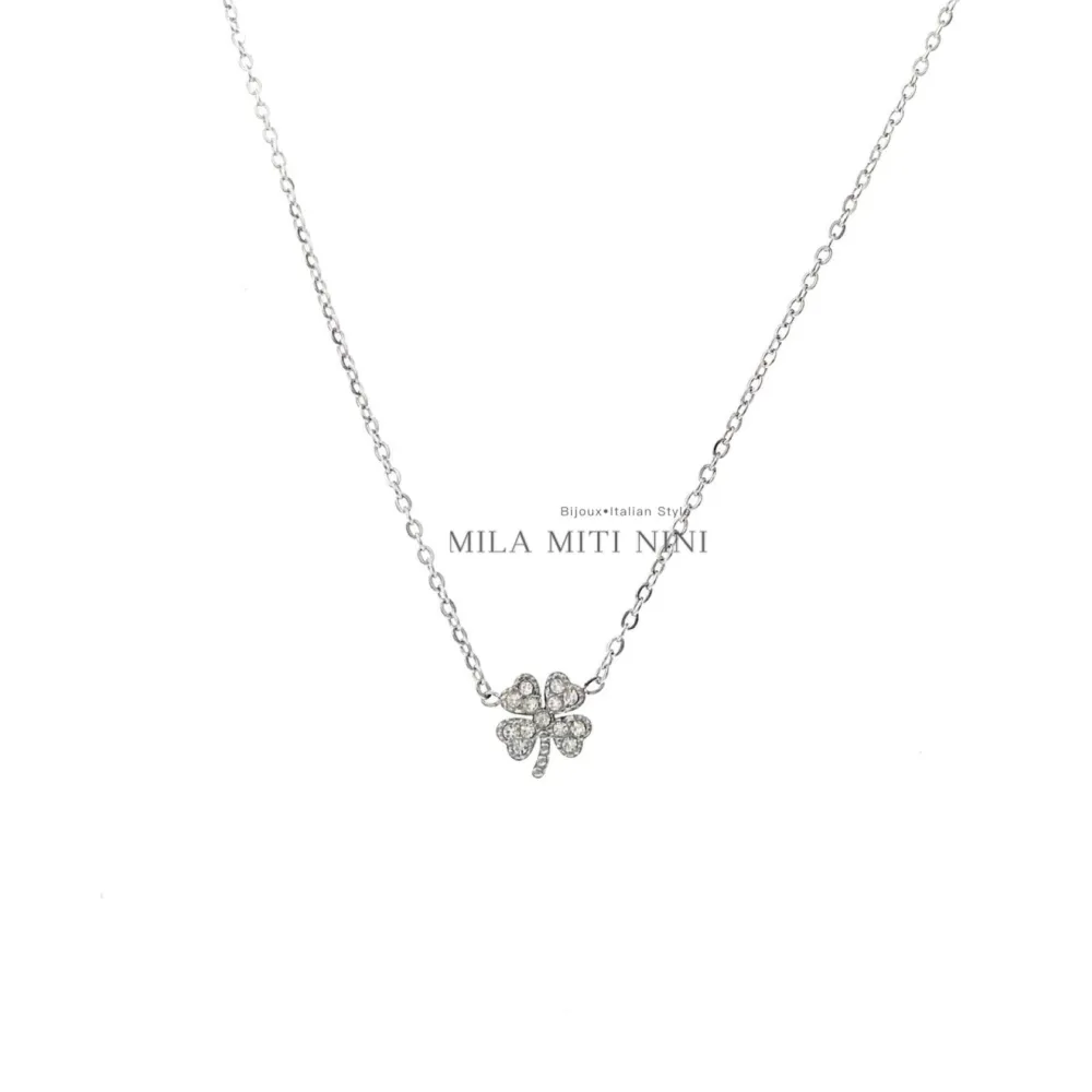 Quadrifoglio-Collana Corta in Acciaio - CAC103-AA8