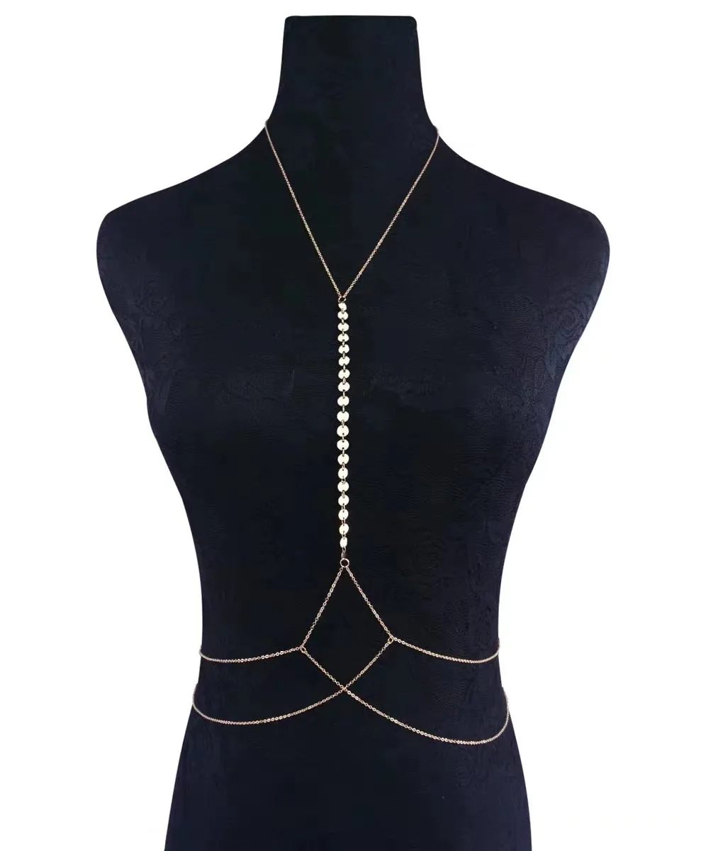 Semplice Pallina-Catena da Corpo/Bikini in Acciaio - CAC-413-021