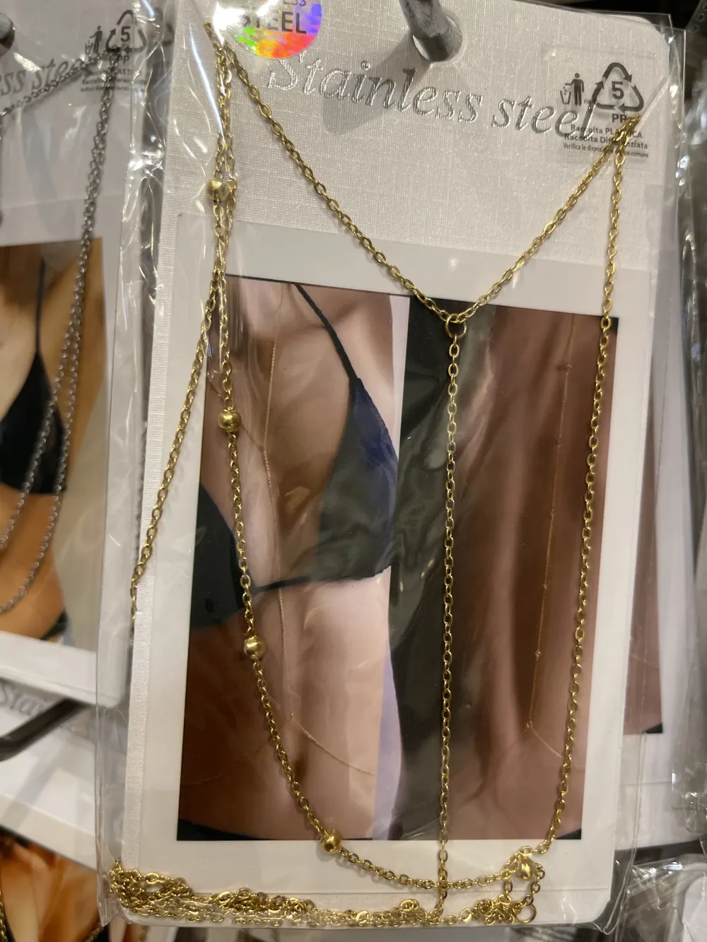 Pallina-Catena da Corpo/Bikini in Acciaio - CAC-413-042