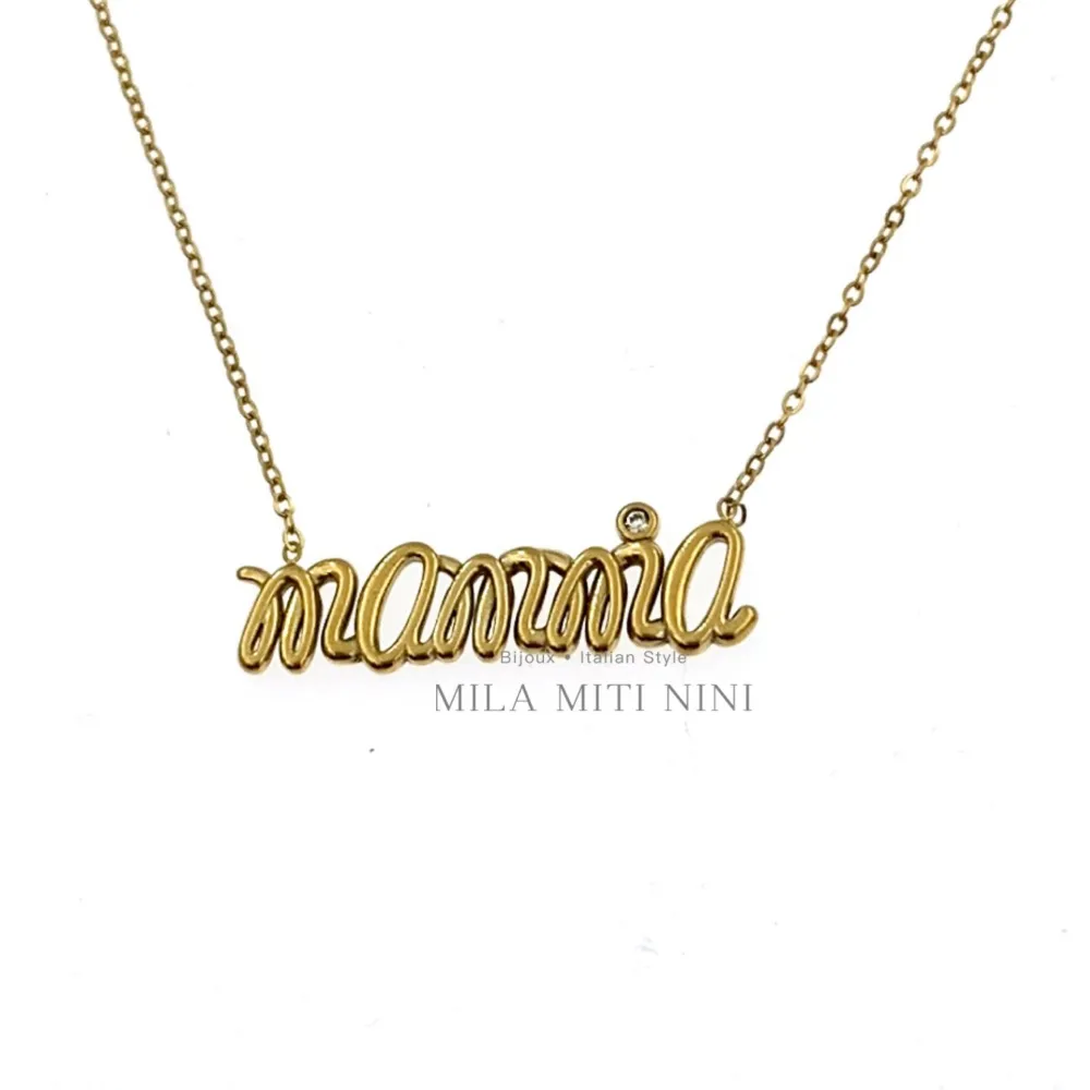 Mamma-Collana Corta in Acciaio - CAC413-1673