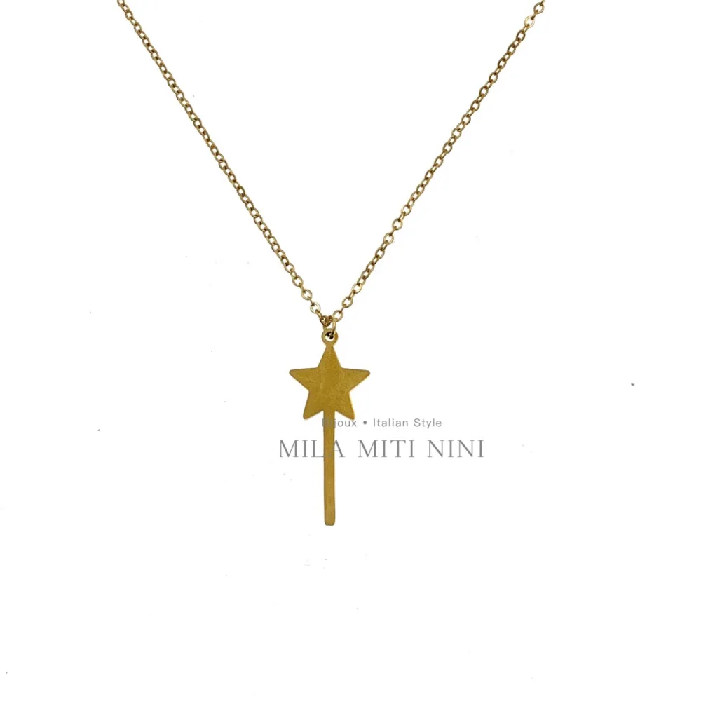 Bacchetta Magica-Collana Corta in Acciaio - CAC413-1706