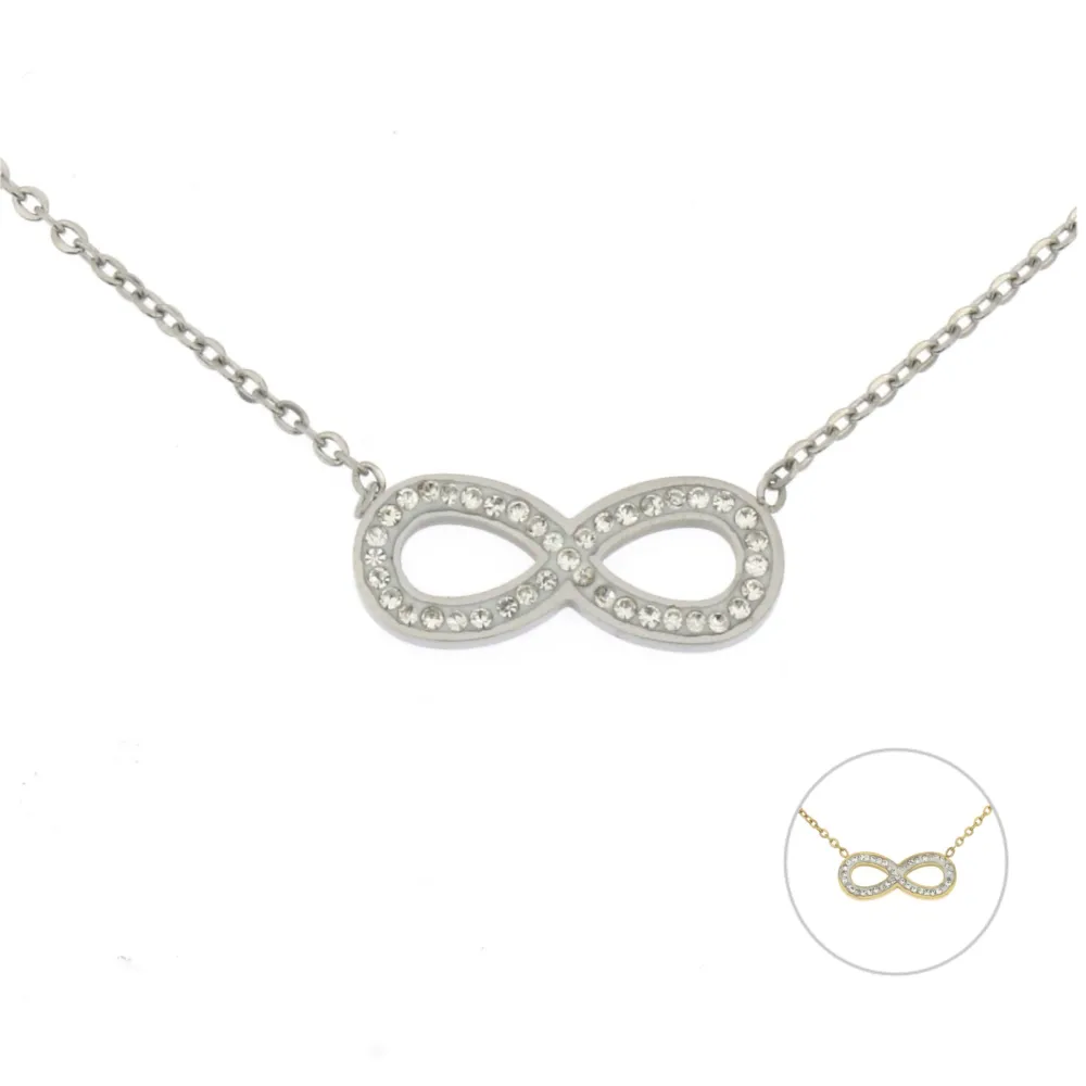 CAC-Infinito 5315- Collana Girocollo in Acciaio - CAC413-184-Infinito - Collana Girocollo in Acciaio