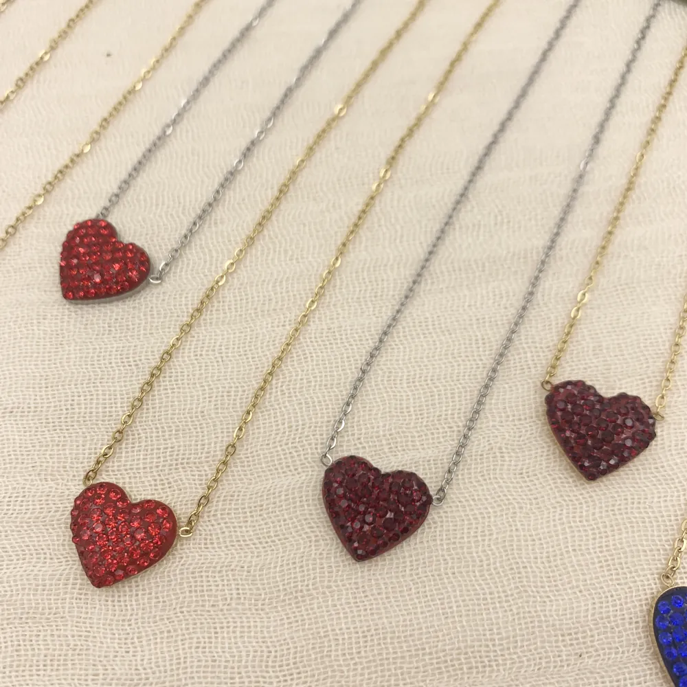 CAC7233-Cuore- Collana Girocollo in Acciaio - CAC-413-2105