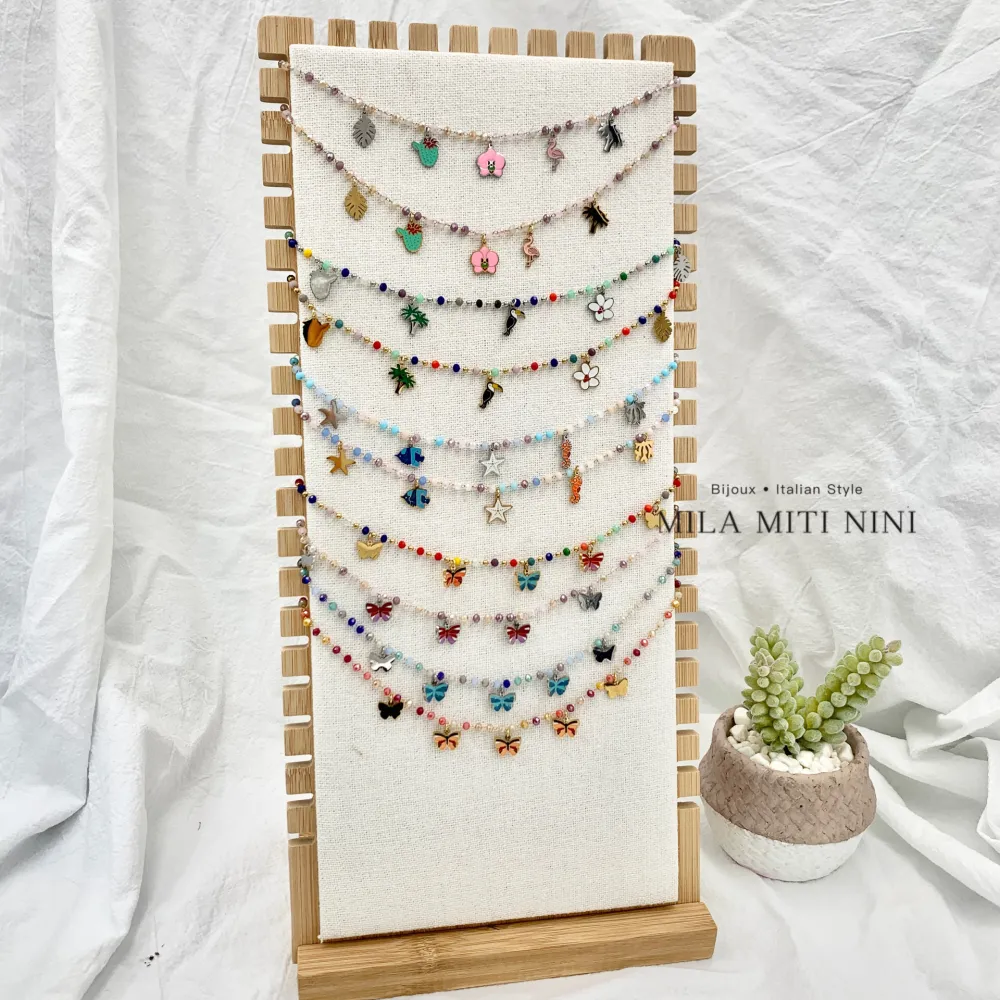 Farfalla Smaltata-Collana Corta in Acciaio - CAC-413-2237