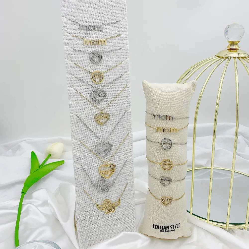 Mamma Angela e Baby-Collana Girocollo in Acciaio - CAC-413-2685