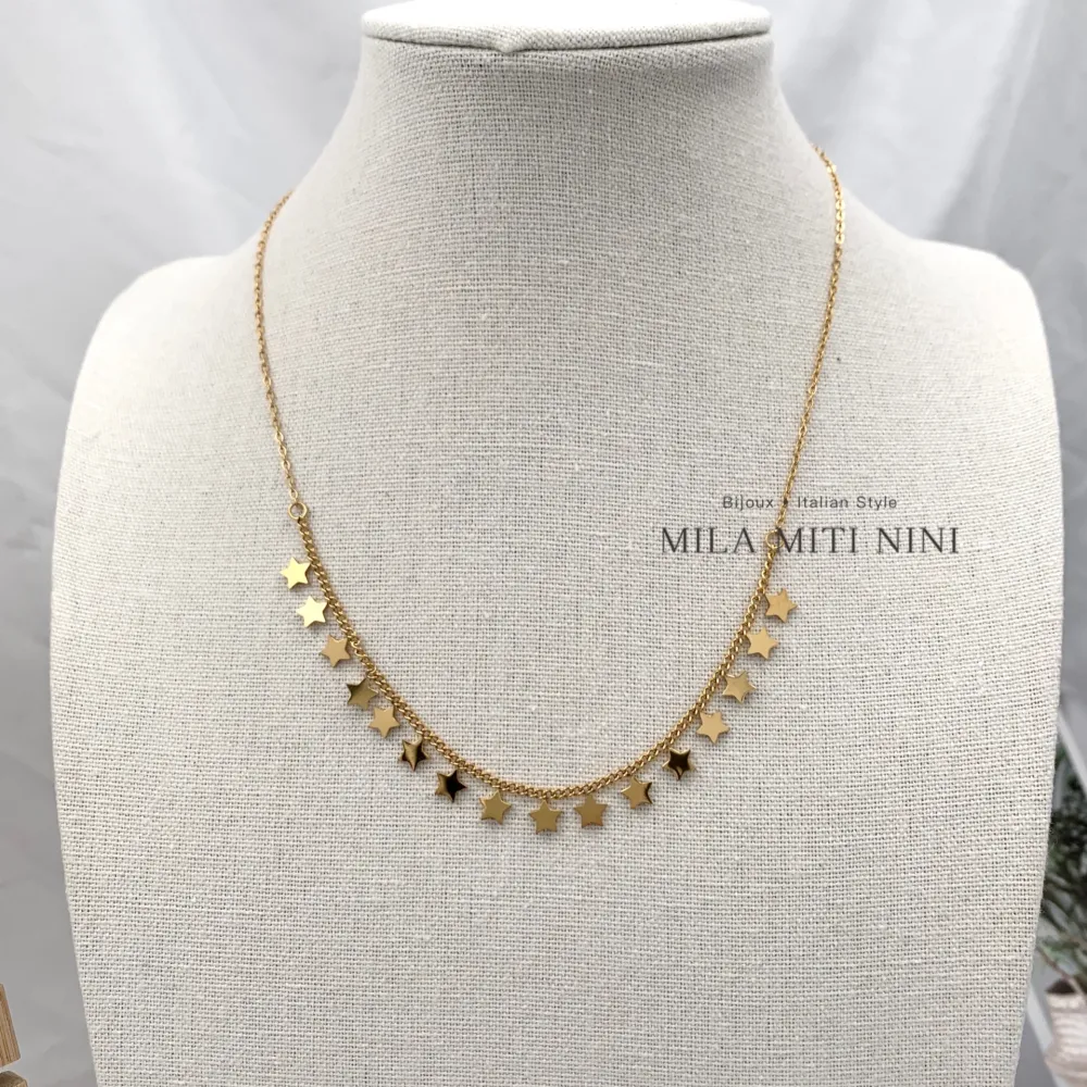 Stella-Collana Corta in Acciaio - CAC-413-T2