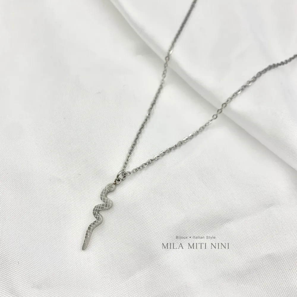 Serpente-Collana Corta in Acciaio - CAC-450-449