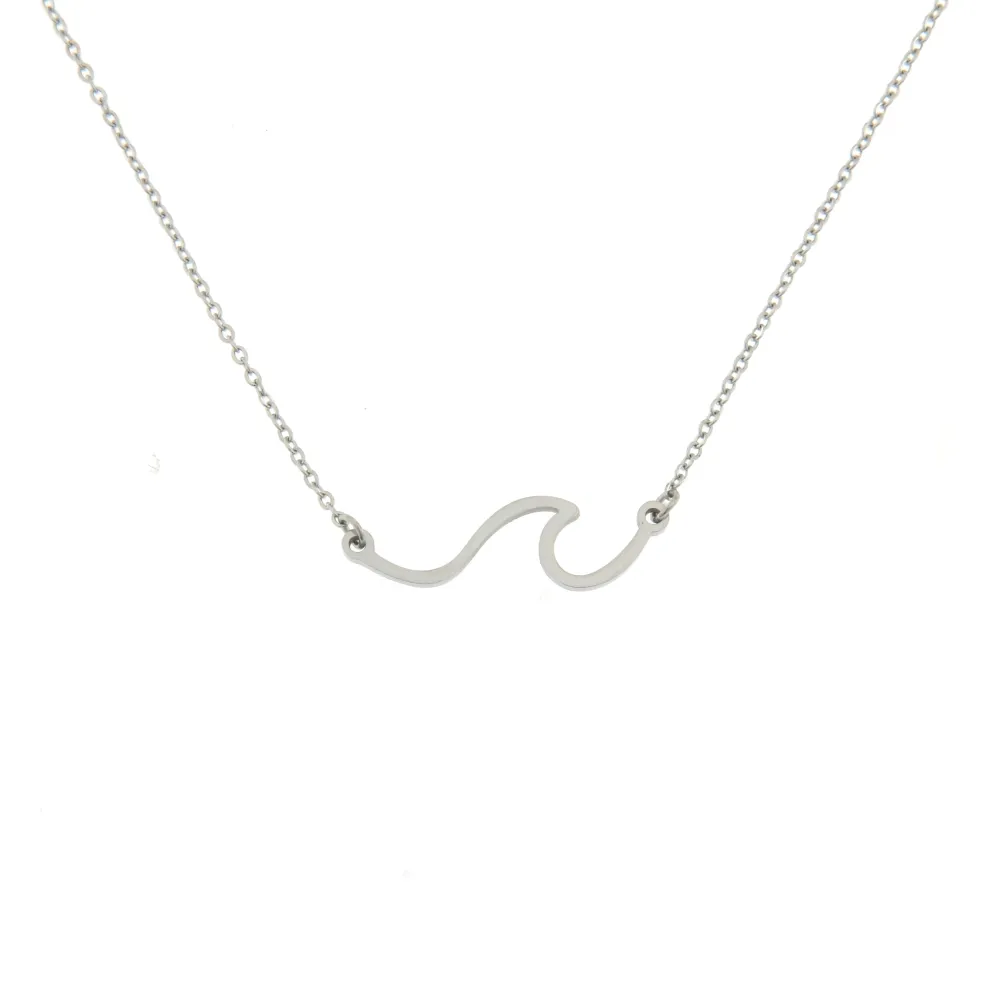 CAC6613-Onda- Collana Girocollo in Acciaio - CAC6613-Onda- Collana Girocollo in Acciaio