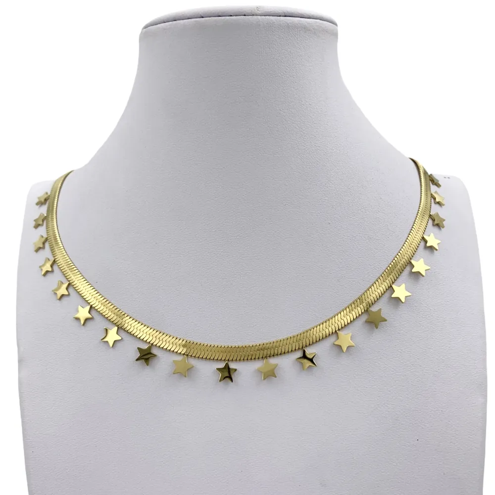 CAC6630-Serpente Stella- Collana Corta in Acciaio - CAC6630-Serpente Stella- Collana Corta in Acciaio