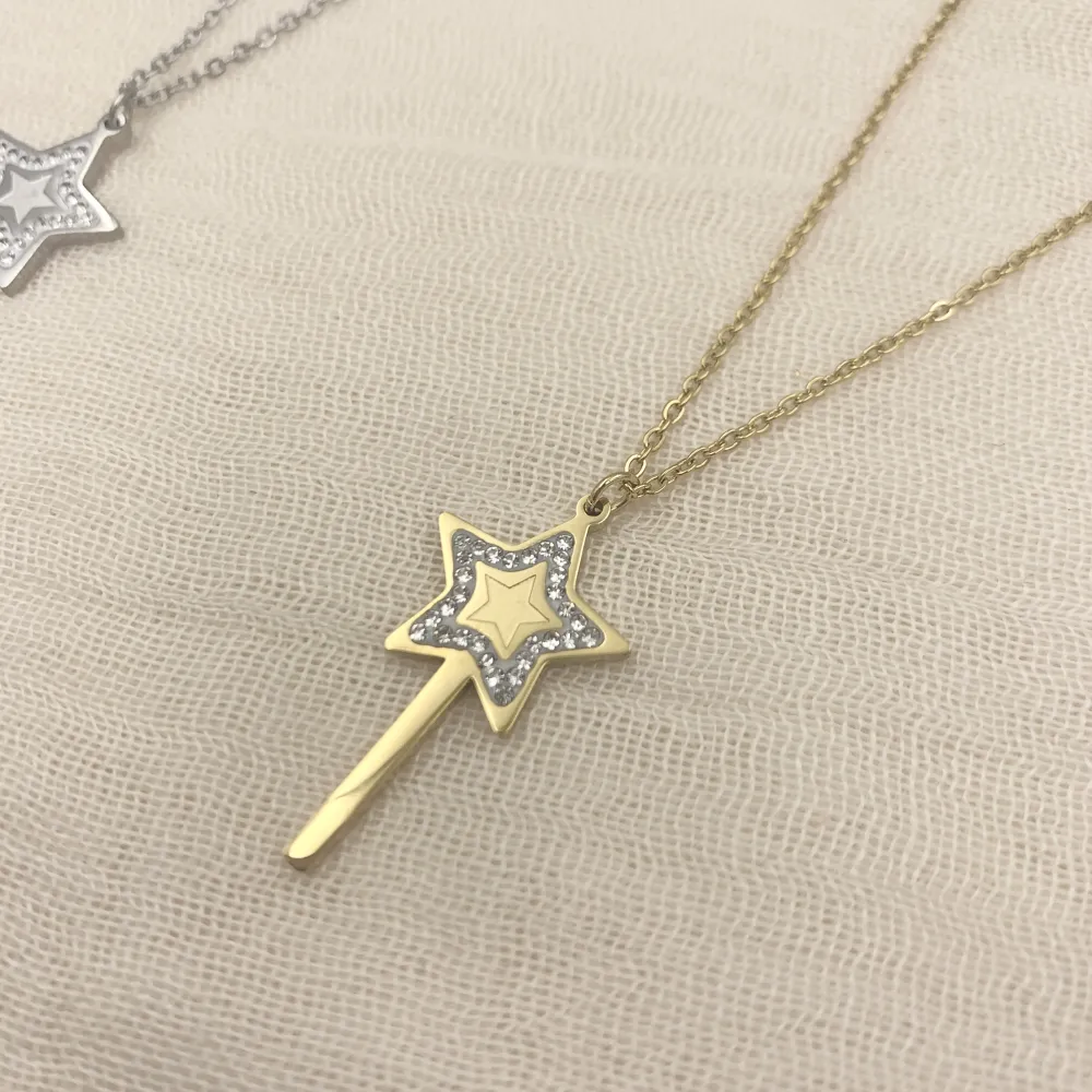 CAC7230-Bachetta Magica- Collana Girocollo in Acciaio - CAC7230-Bachetta Magica- Collana Girocollo in Acciaio