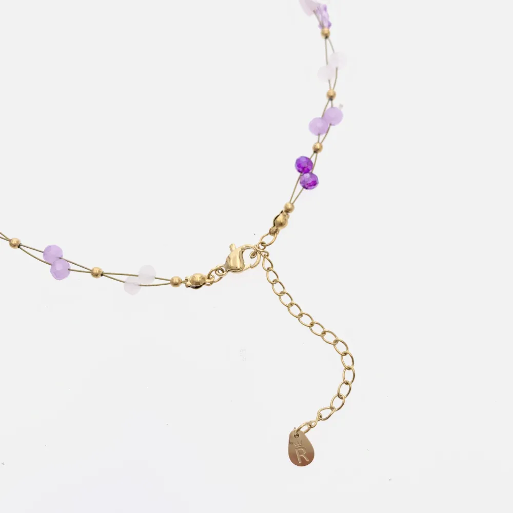 Catena con Perline-Collana Corta in Acciaio - CAC-735-16