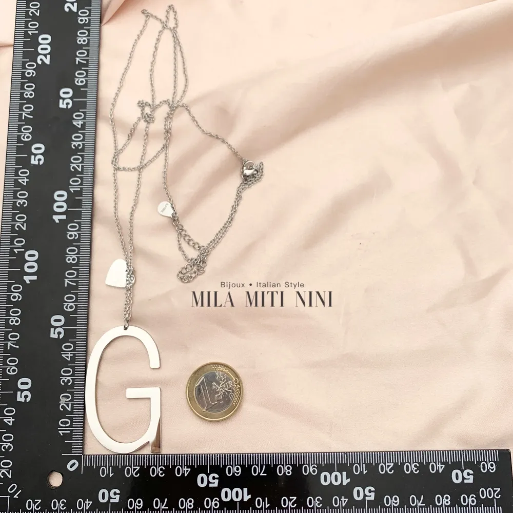 CAL413-1543-Iniziale ARGENTO-Collana Lunga in Acciaio - CAL413-1543-Iniziale ARGENTO-Collana Lunga in Acciaio