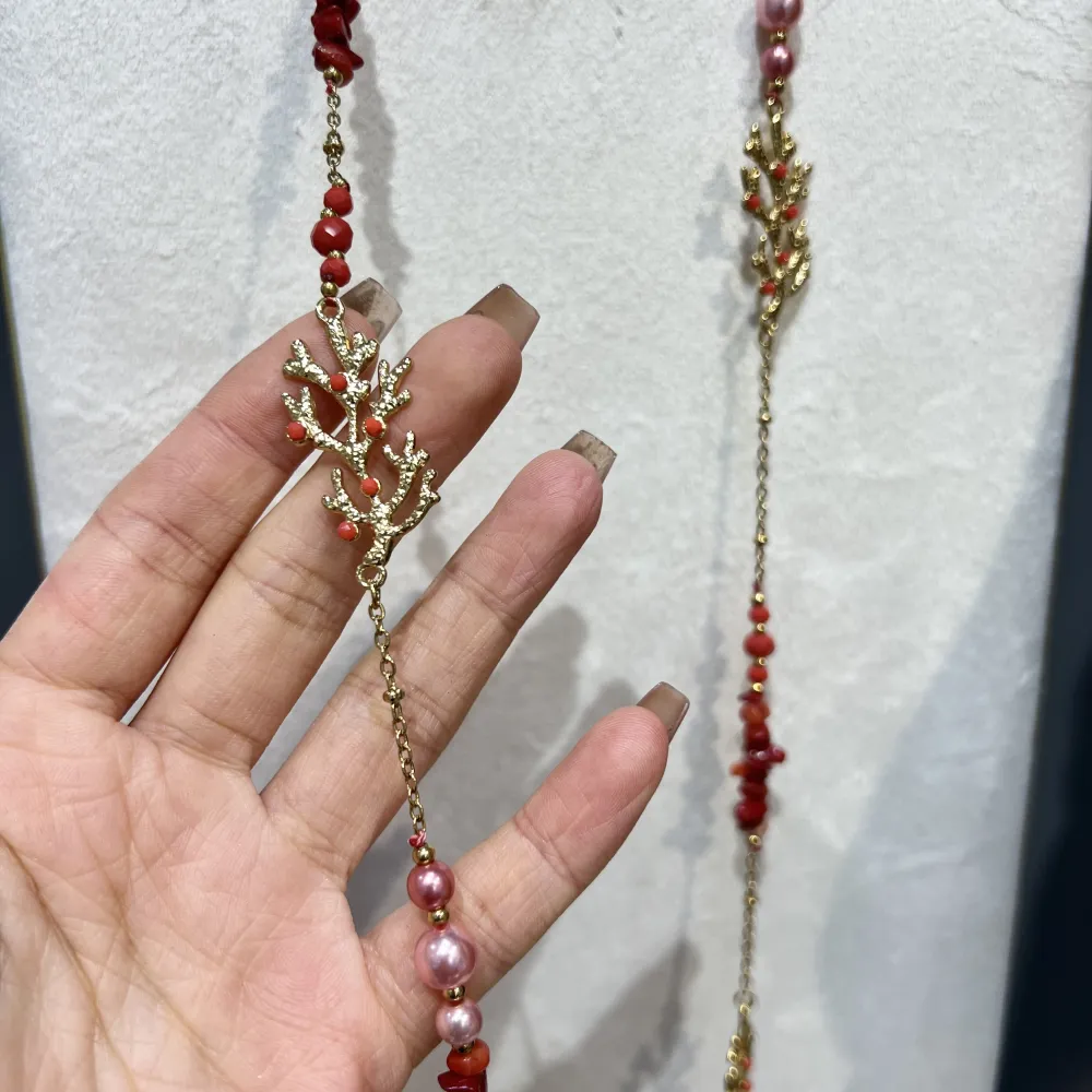 Corallo-Collana Lunga in Acciaio - CAL-732-302