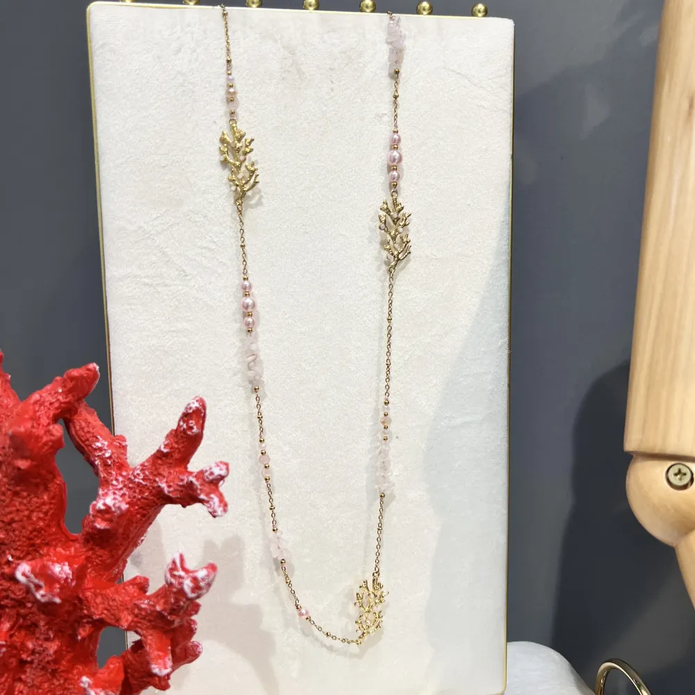 Corallo-Collana Lunga in Acciaio - CAL-732-302