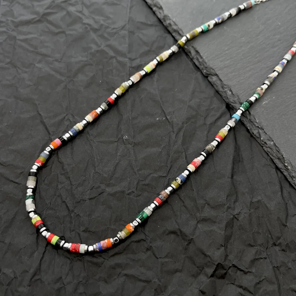 Catena con Perline-Collana da Uomo in Acciaio - CAU-600-H279