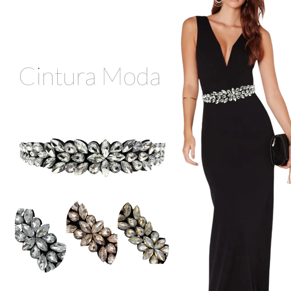 CIN5884-Fiore-Cintura con Pietre Colorate - CIN5884-Fiore-Cintura con Pietre Colorate