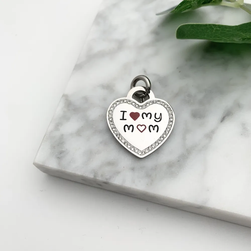 CIO-Sei nel mio cuore 5480 - Ciondolo in Acciaio - CIO5480-I love my mom - Ciondolo in Acciaio