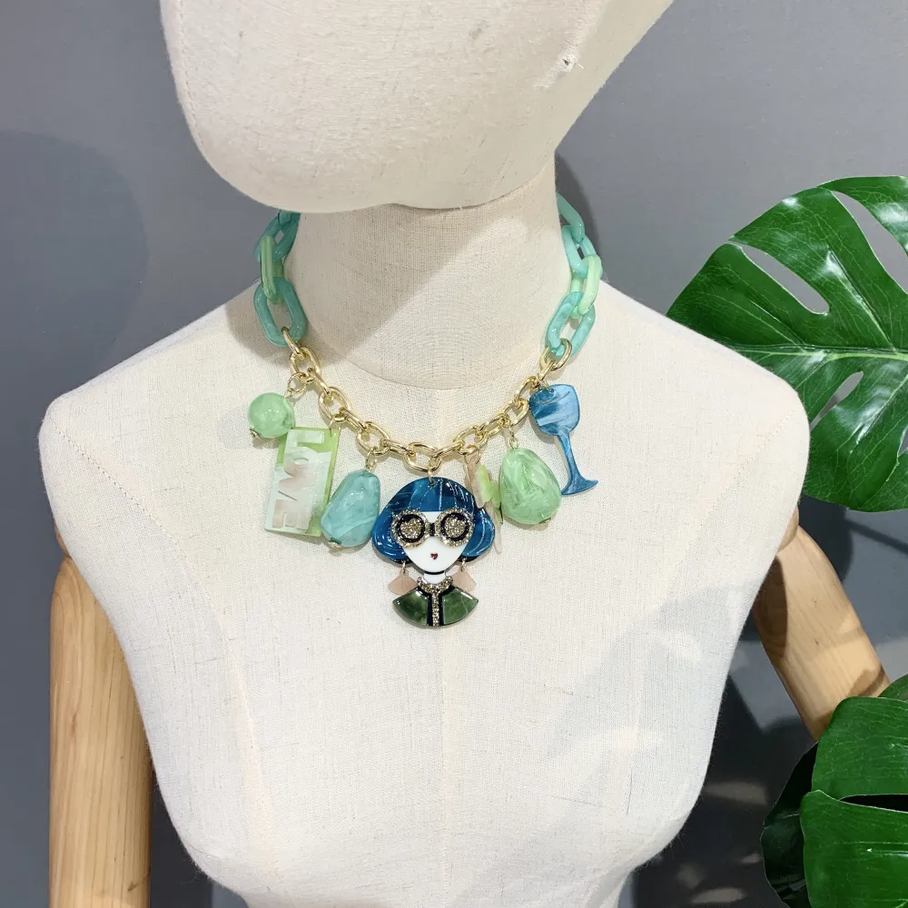 Donna-Collana Corta Resina - CMC-15387