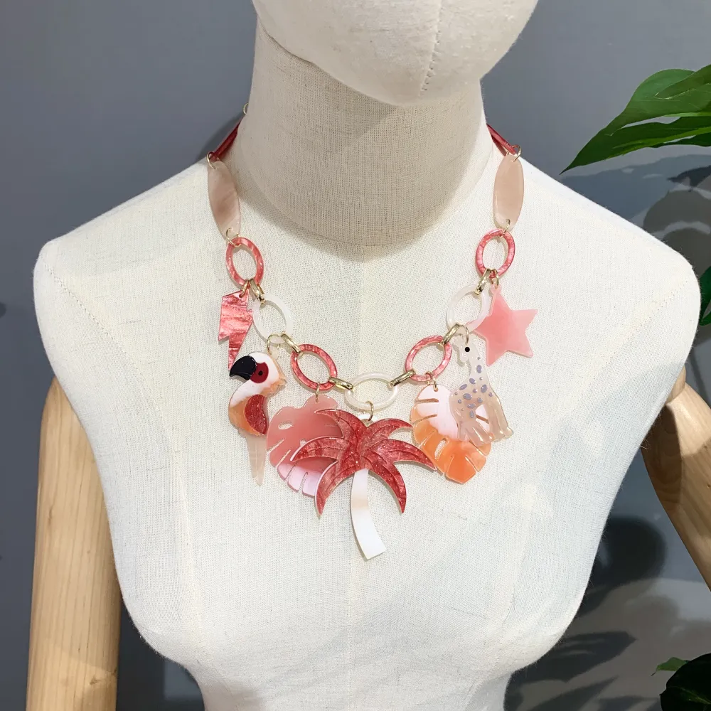 Tropicale Pappagallo-Collana Corta Moda - CMC-15577