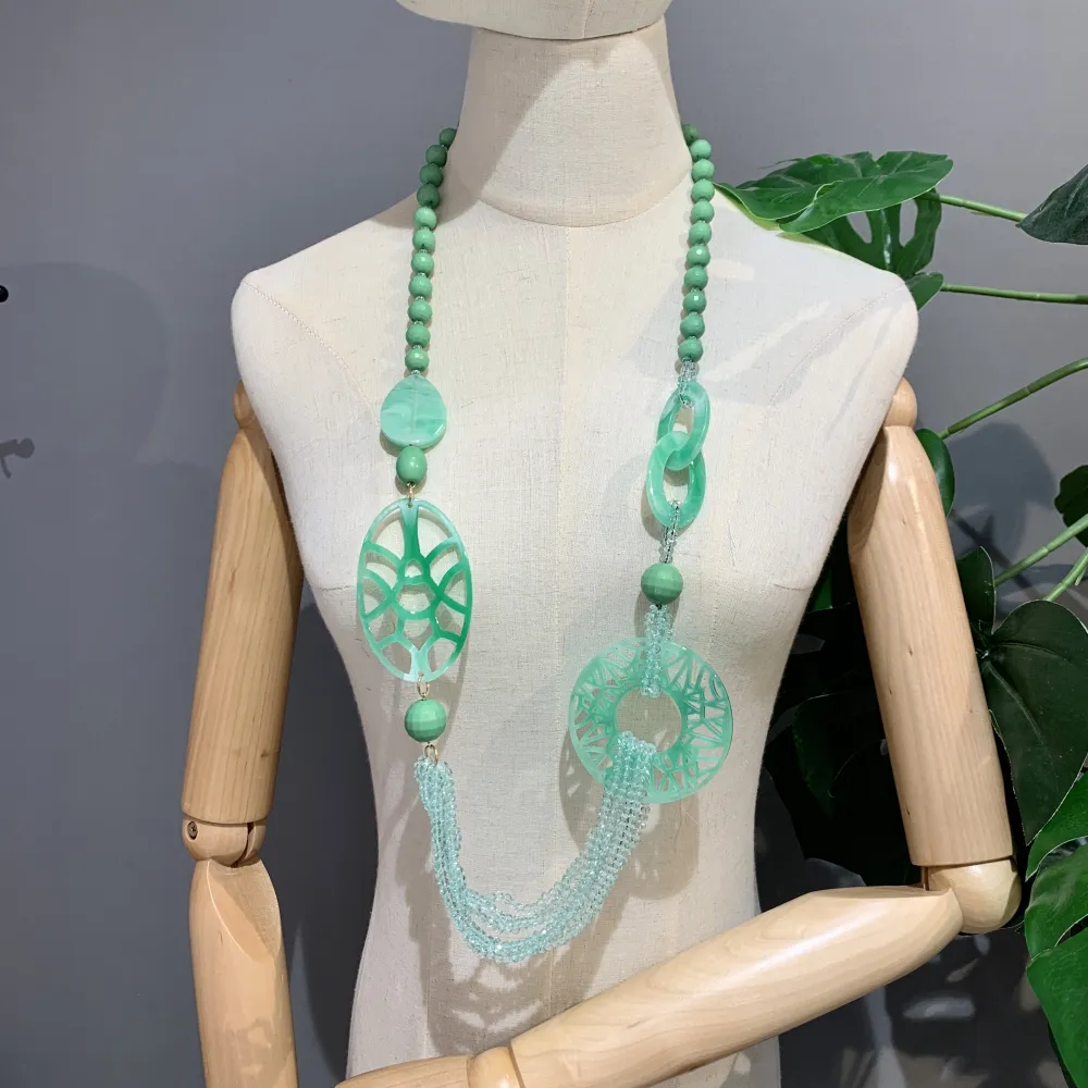 Cerchio con Cristalli-Collana Lunga Moda - CML-121-53