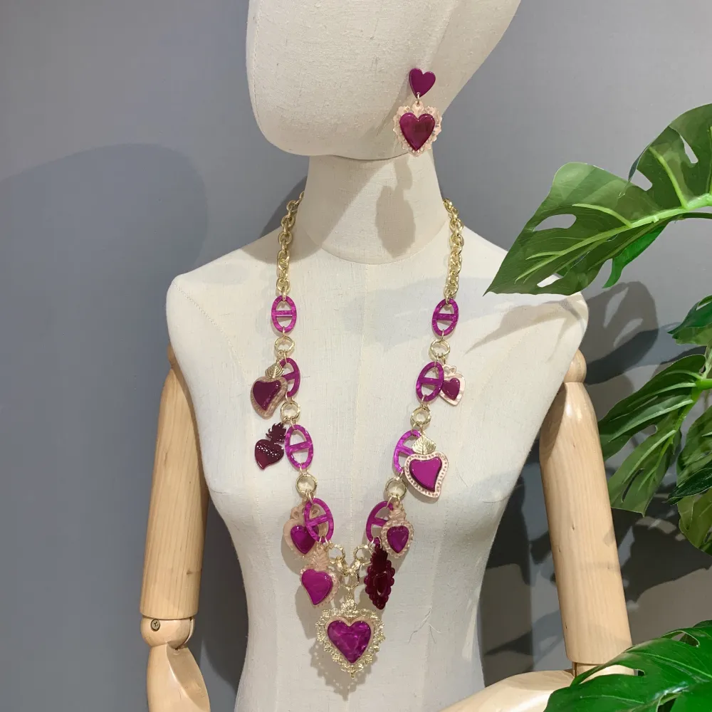 Sacro Cuore-Collana Lunga Moda in Resina - CML-121-61