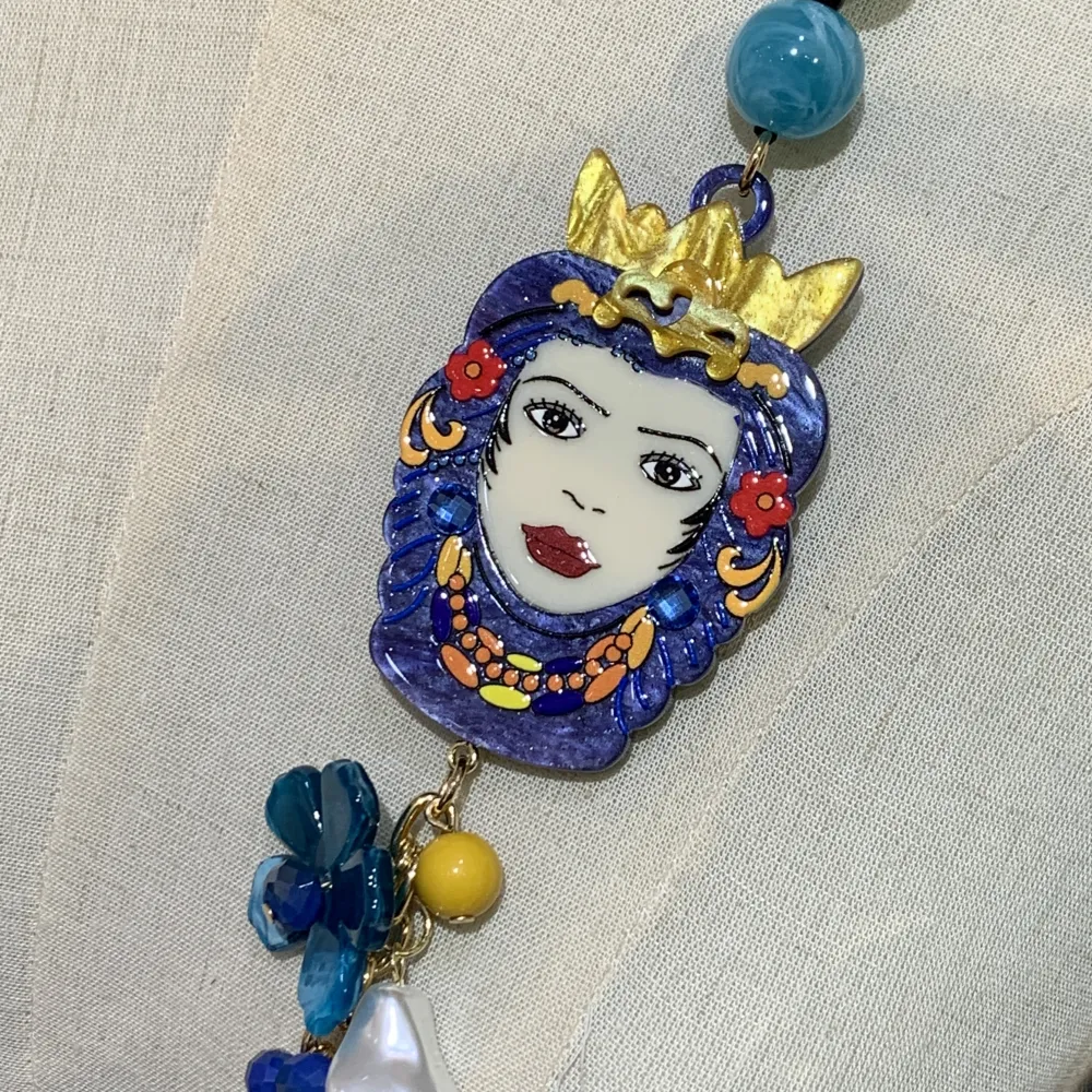 Testa di Moro-Collana Lunga in Resina - CML-15349