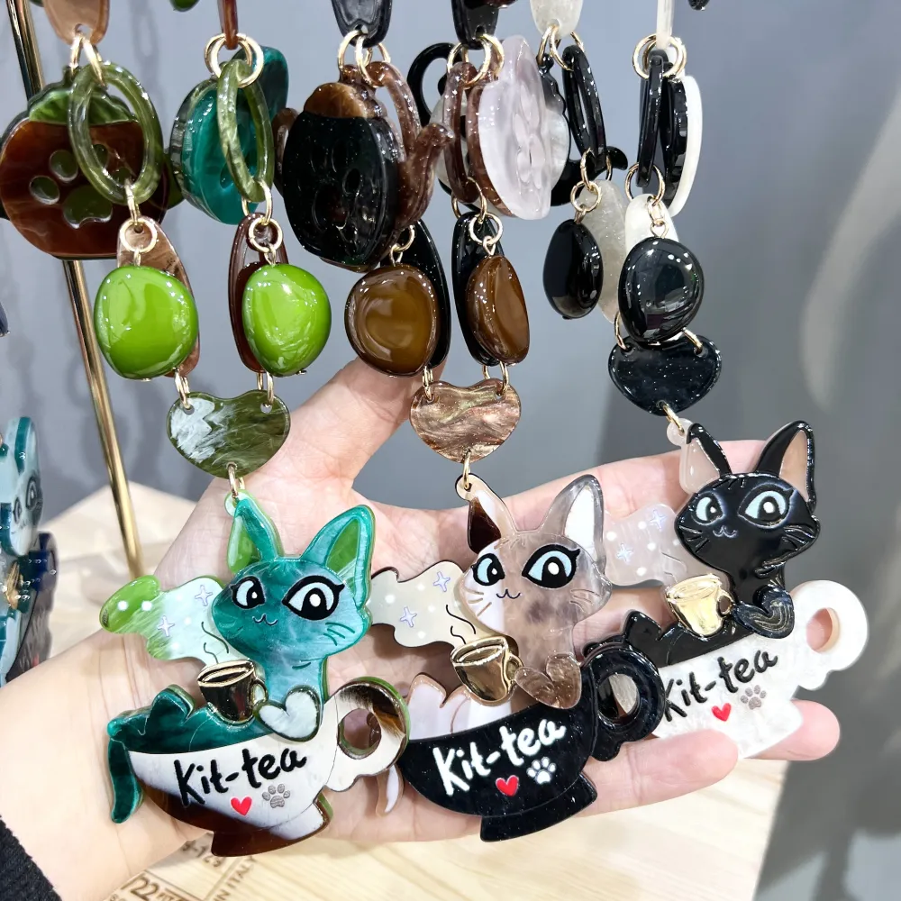 Donna Tazza-Collana Lunga Moda in Resina - CML-16190