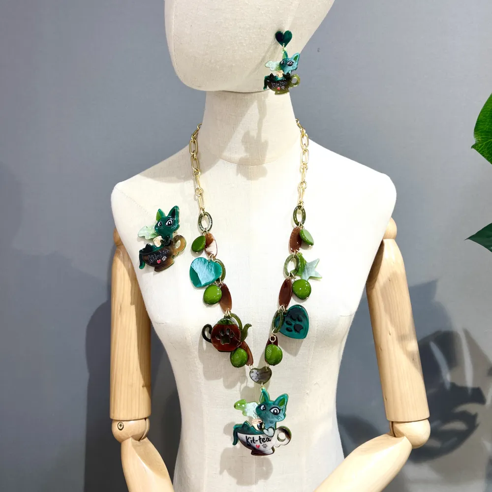 Donna Tazza-Collana Lunga Moda in Resina - CML-16190