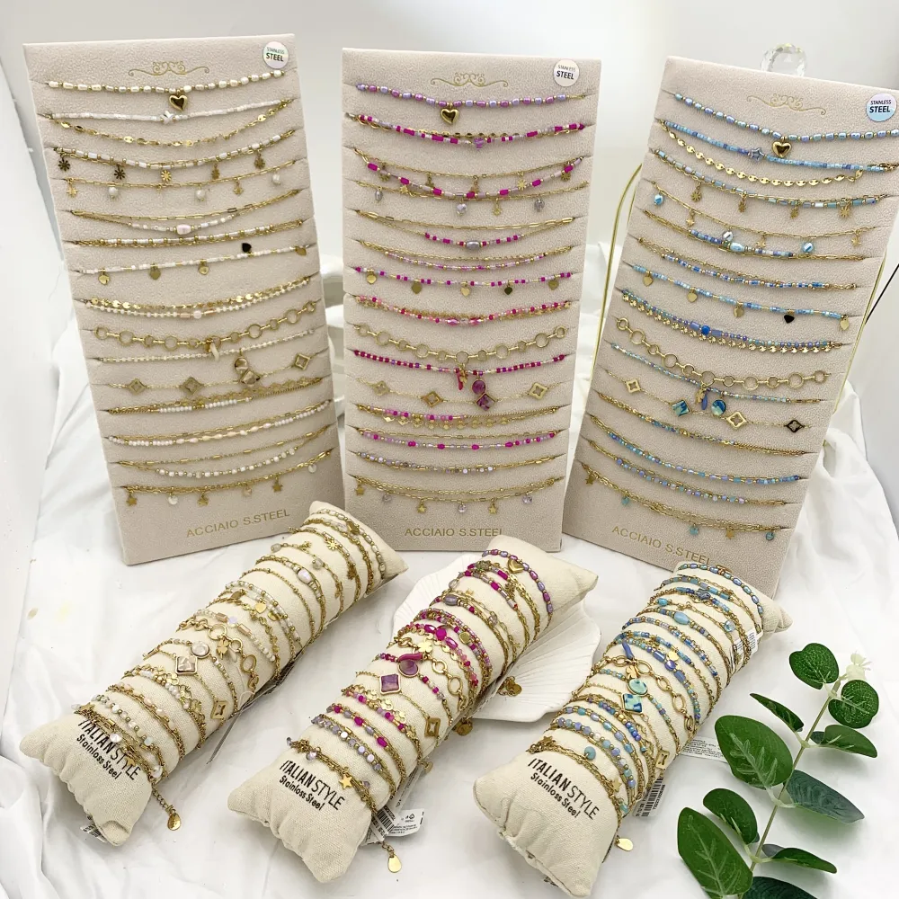 Mix Modelli -15Pz Collane Corte in Acciaio - CPA-732-207