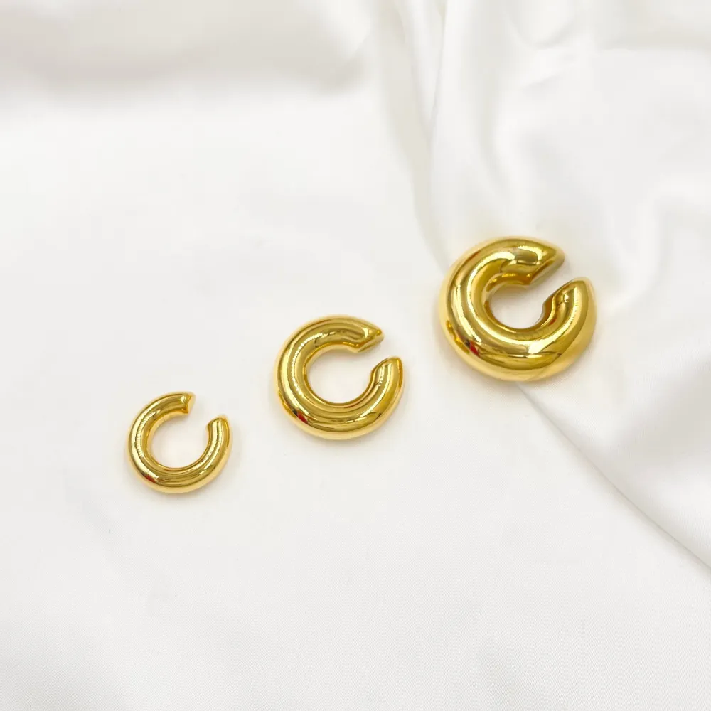 Cerchio Bombato Piccolo 5x20mm-Earcuff in Acciaio - EAK-103-AA4715E S