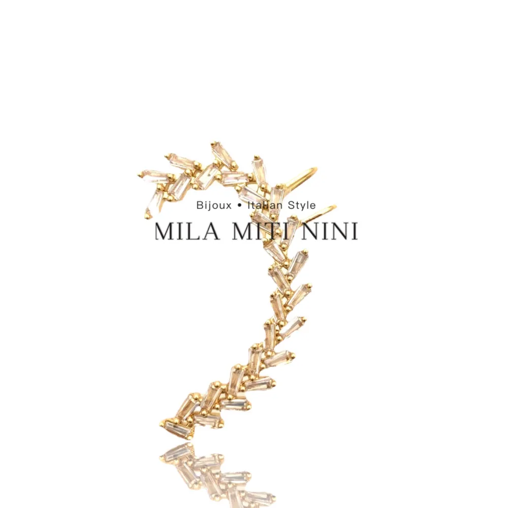 Foglia-Earcuff con Zirconia - EAK-493-08
