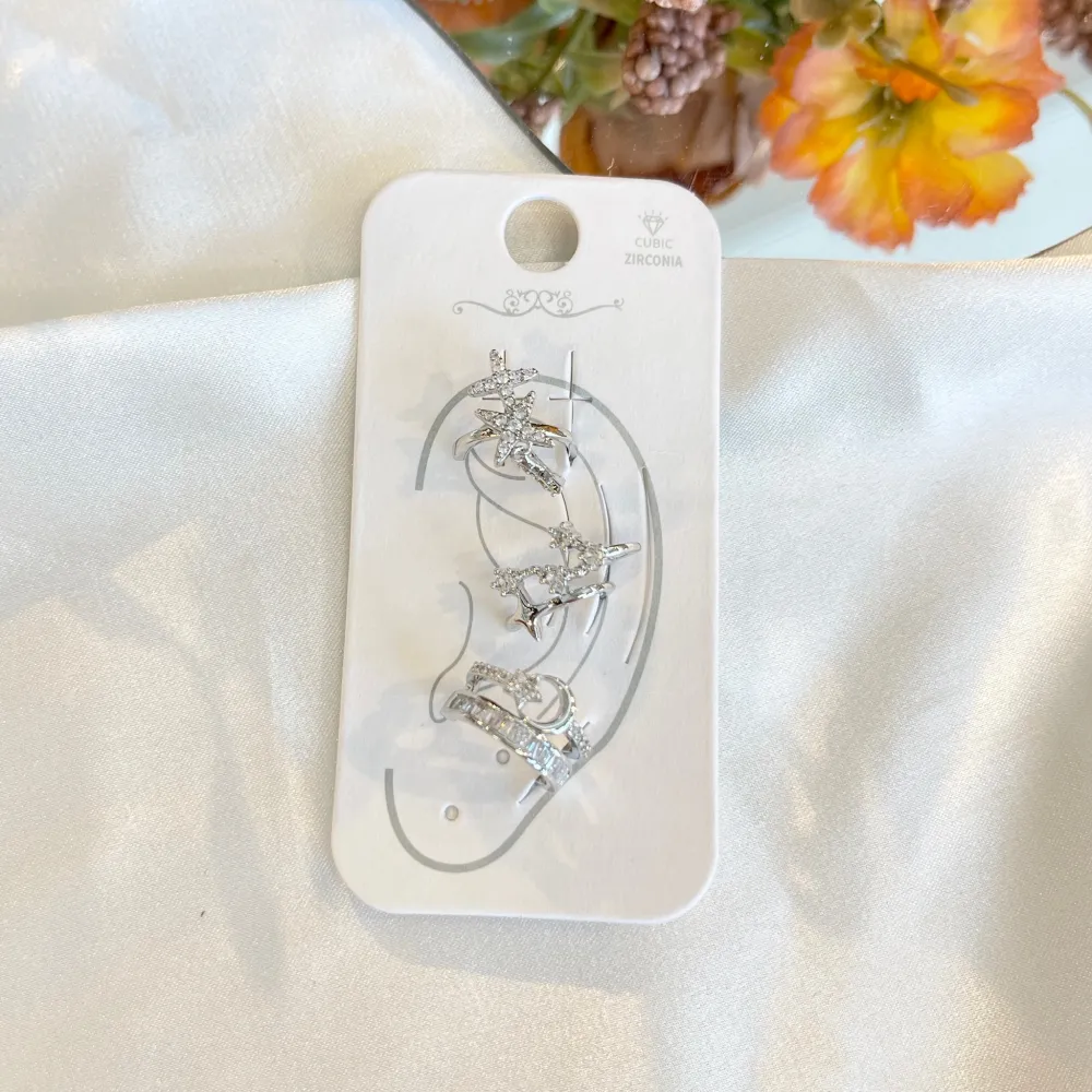 Set 3Pz  -Earcuff con Zirconia - EAK-506-300