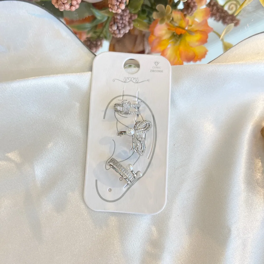 Set 3Pz  -Earcuff con Zirconia - EAK-506-307