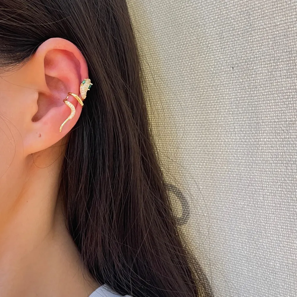 Serpente -Earcuff con Zirconia - EAK-506-328