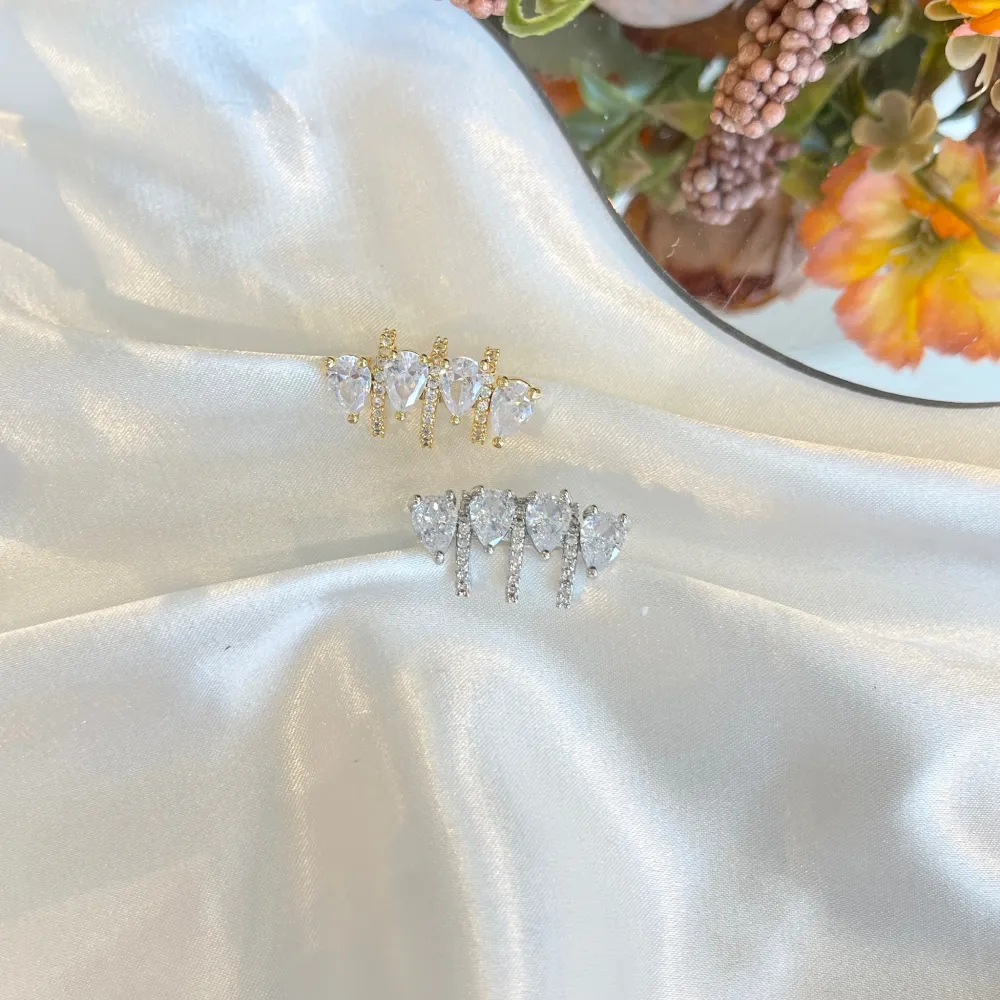 Multifilo Goccia  -Earcuff con Zirconia - EAK-506-329